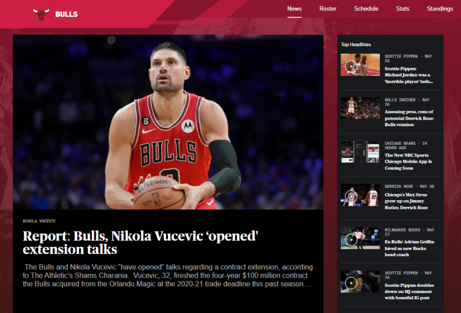 NBC Sports Chicago Bulls team page