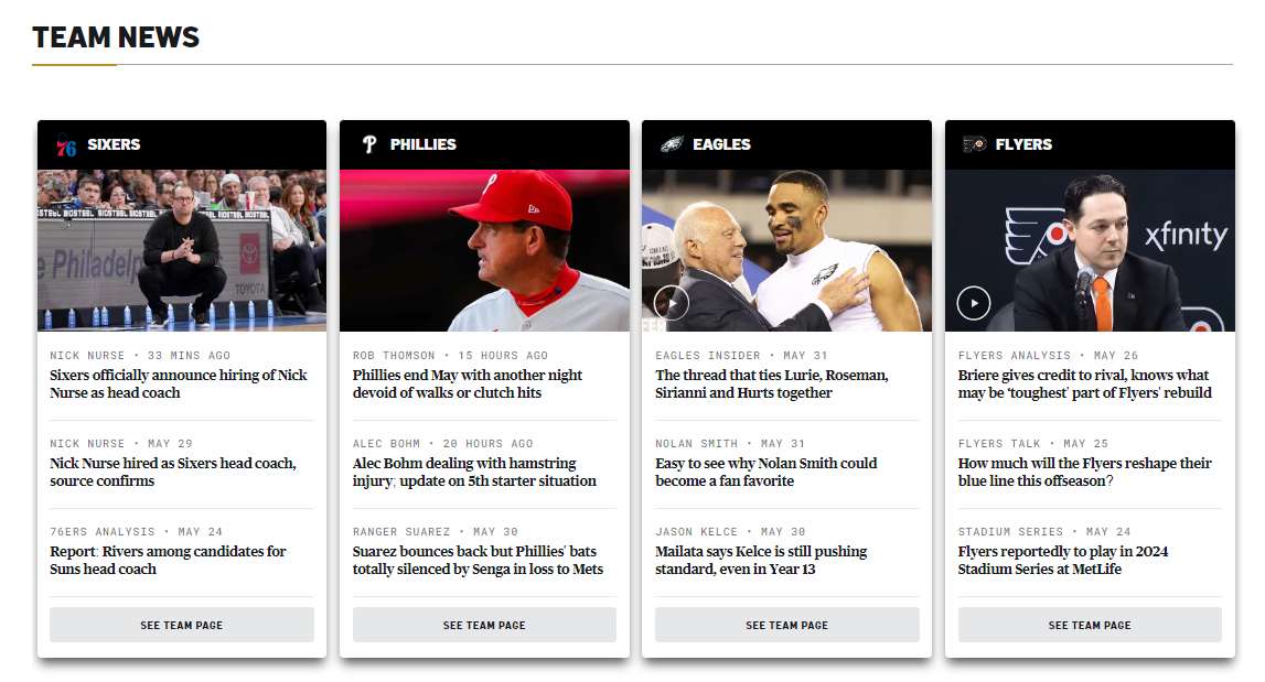 Welcome To The New NBC Sports Philadelphia Site – NBC Sports Philadelphia